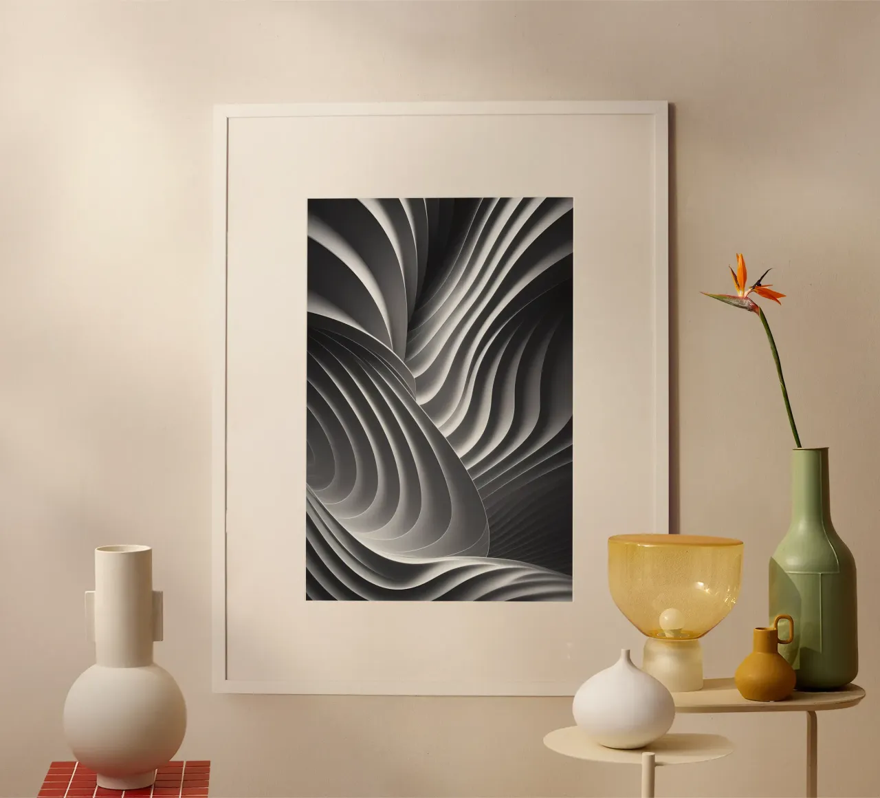 Abstrakt Streifenwellen poster de kosinsart.gallery