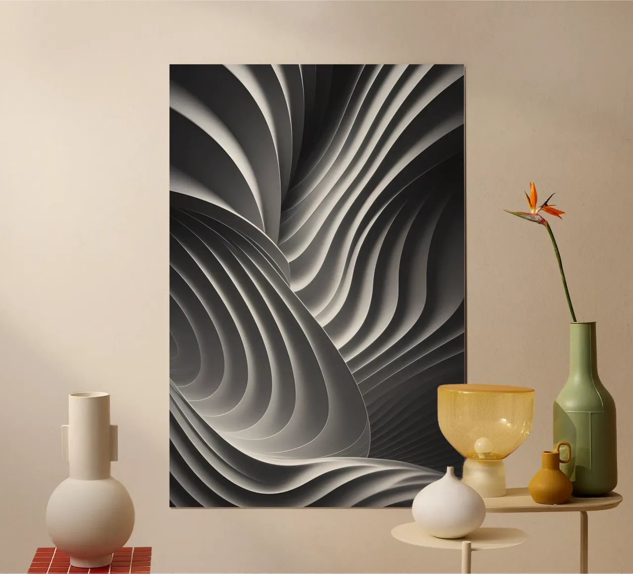 Abstrakt Streifenwellen poster de kosinsart.gallery