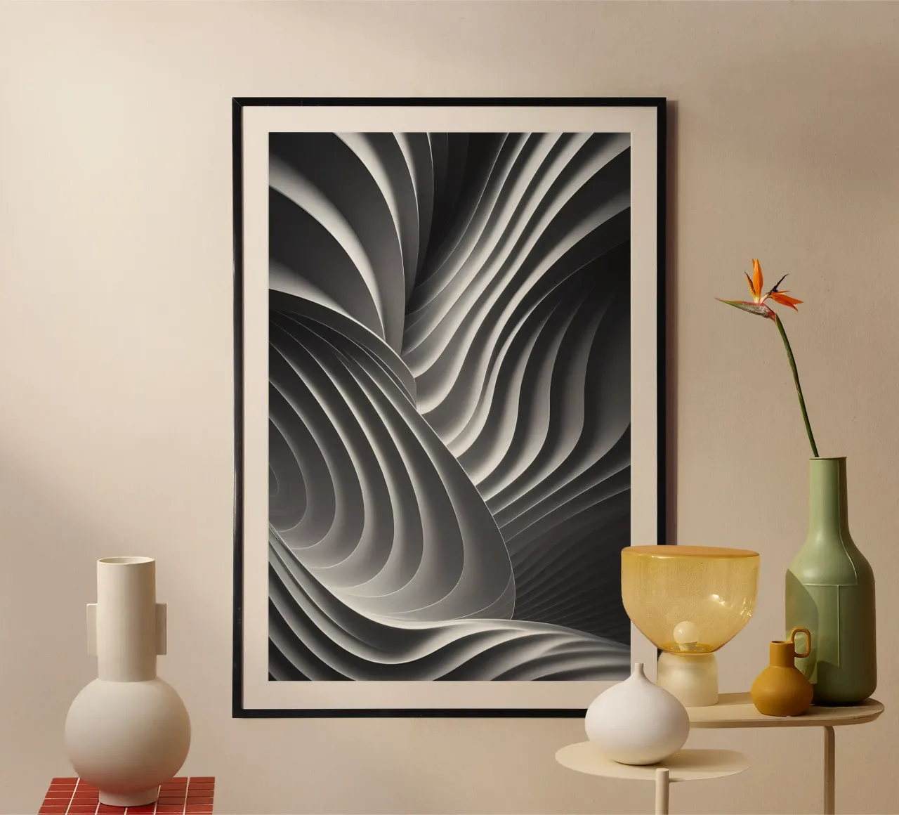 Abstrakt Streifenwellen poster de kosinsart.gallery