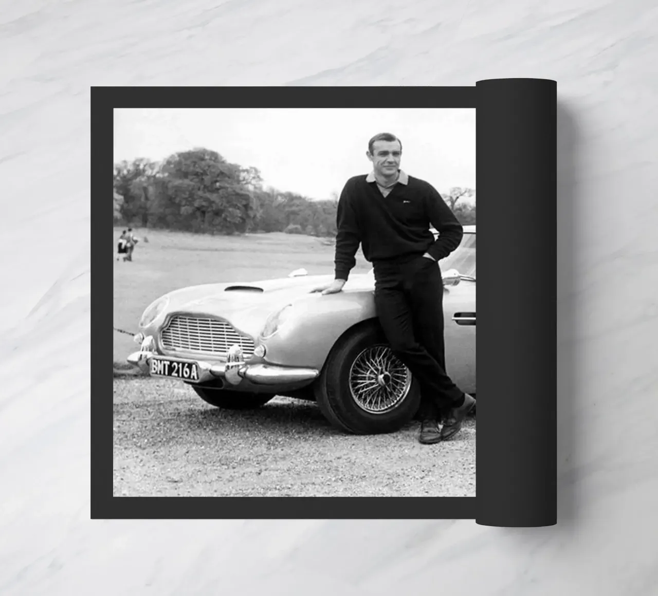 Il Sean con auto retrò zerbino da Martin studio