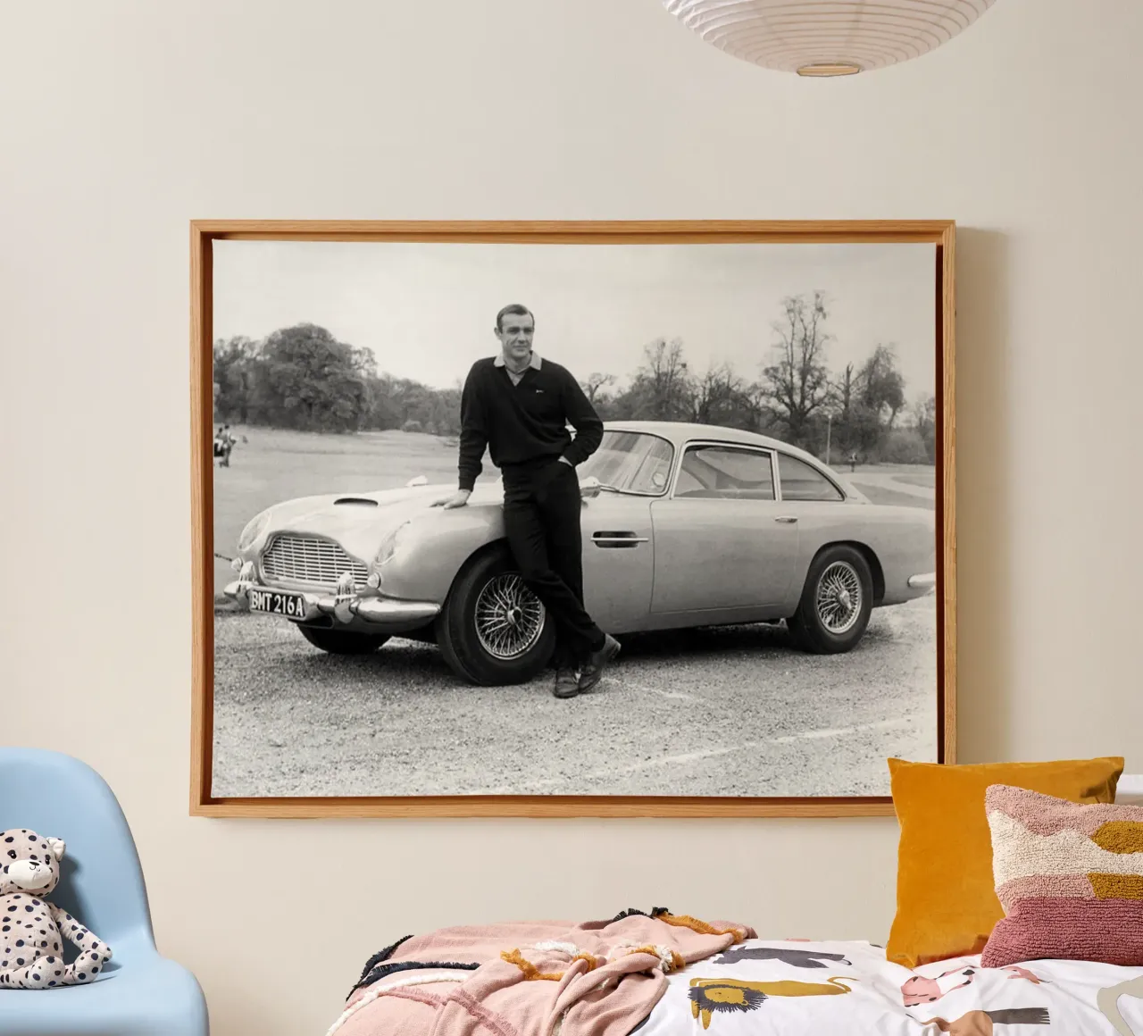 Il Sean con auto retrò tela da Martin studio