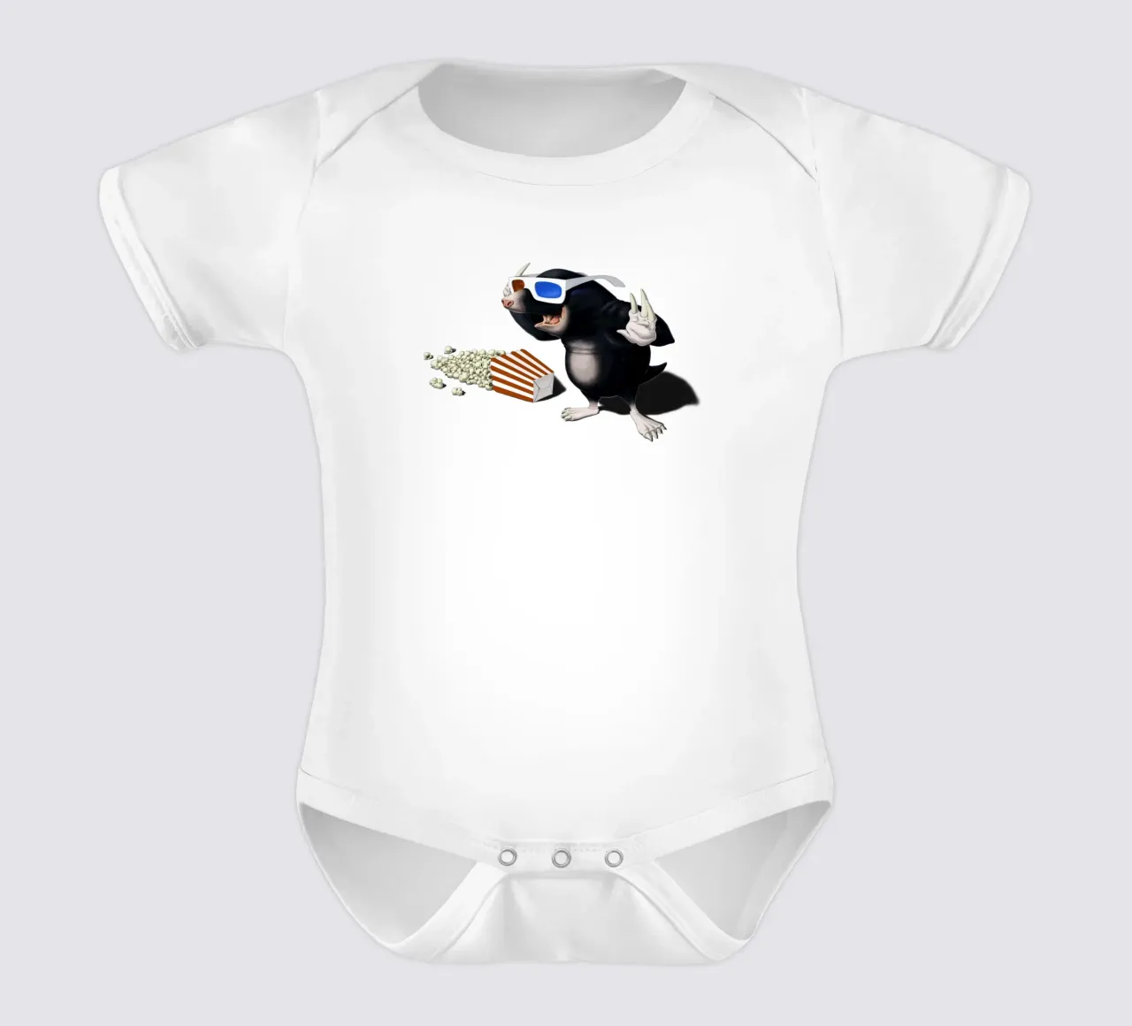 3d (Wordless) body neonato maniche corte da Rob Art | Illustration