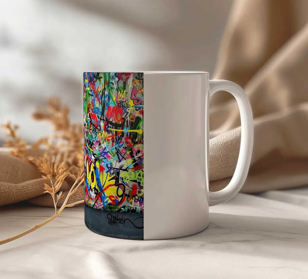 Bambini con tenda tazza in ceramica da Martin studio
