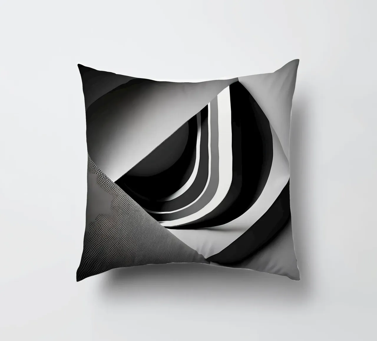 Abstrakt Würfel Grau und Weiß cuscino da kosinsart.gallery
