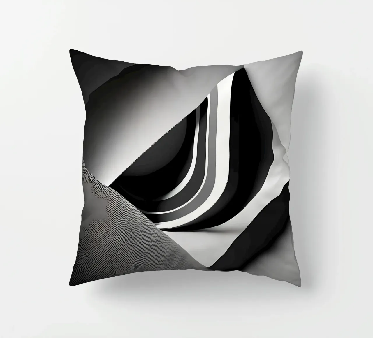Abstrakt Würfel Grau und Weiß cuscino da kosinsart.gallery