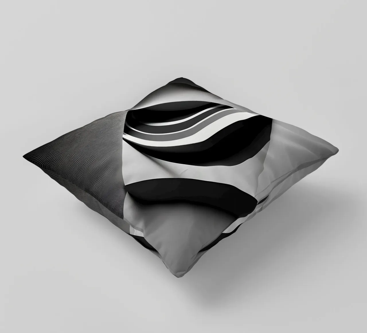 Abstrakt Würfel Grau und Weiß cuscino da kosinsart.gallery