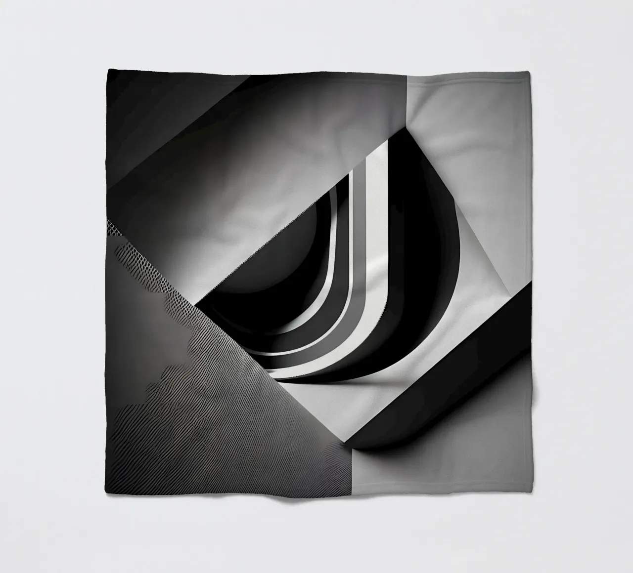 Abstrakt Würfel Grau und Weiß coperta in pile da kosinsart.gallery
