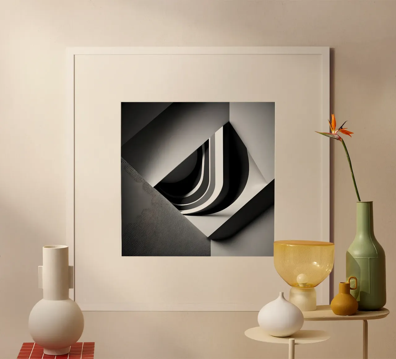 Abstrakt Würfel Grau und Weiß carta hahnemühle da kosinsart.gallery