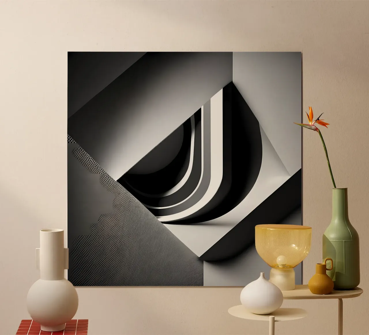 Abstrakt Würfel Grau und Weiß carta hahnemühle da kosinsart.gallery
