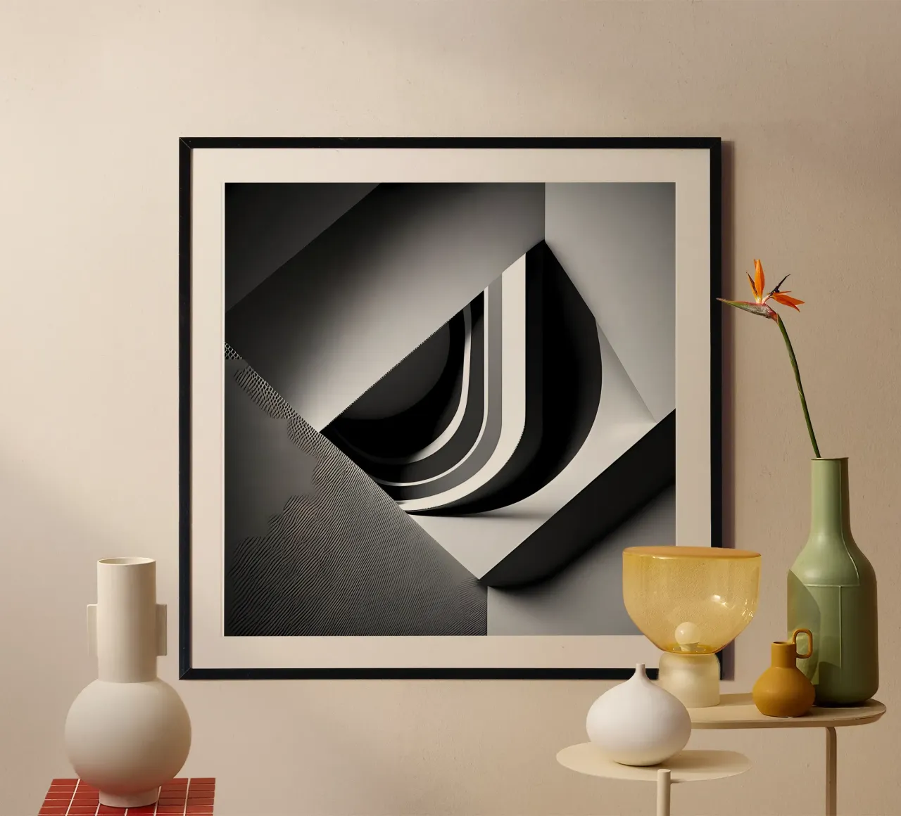 Abstrakt Würfel Grau und Weiß carta hahnemühle da kosinsart.gallery