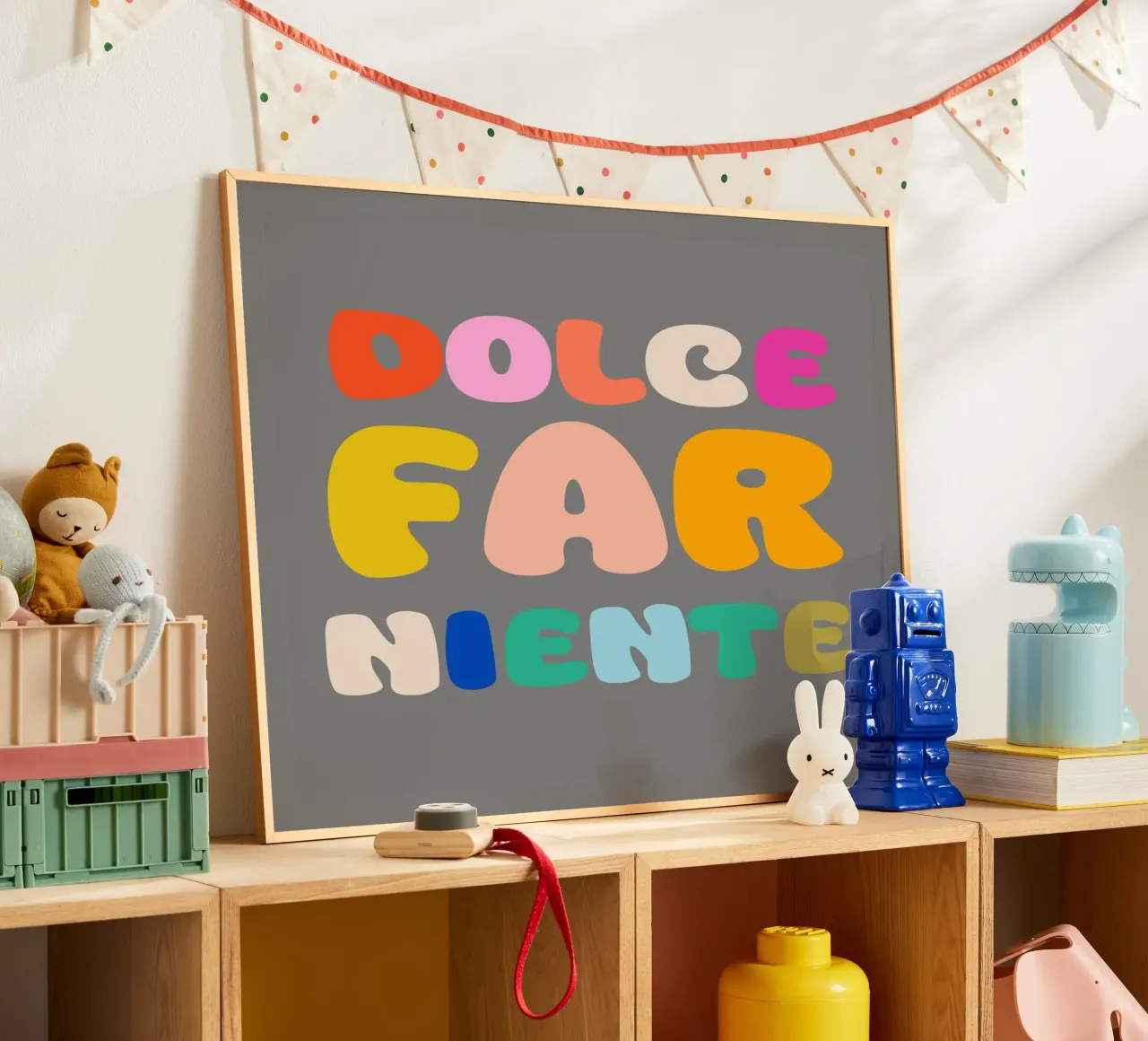 Dolce far niente poster con telaio in legno da susanapaz
