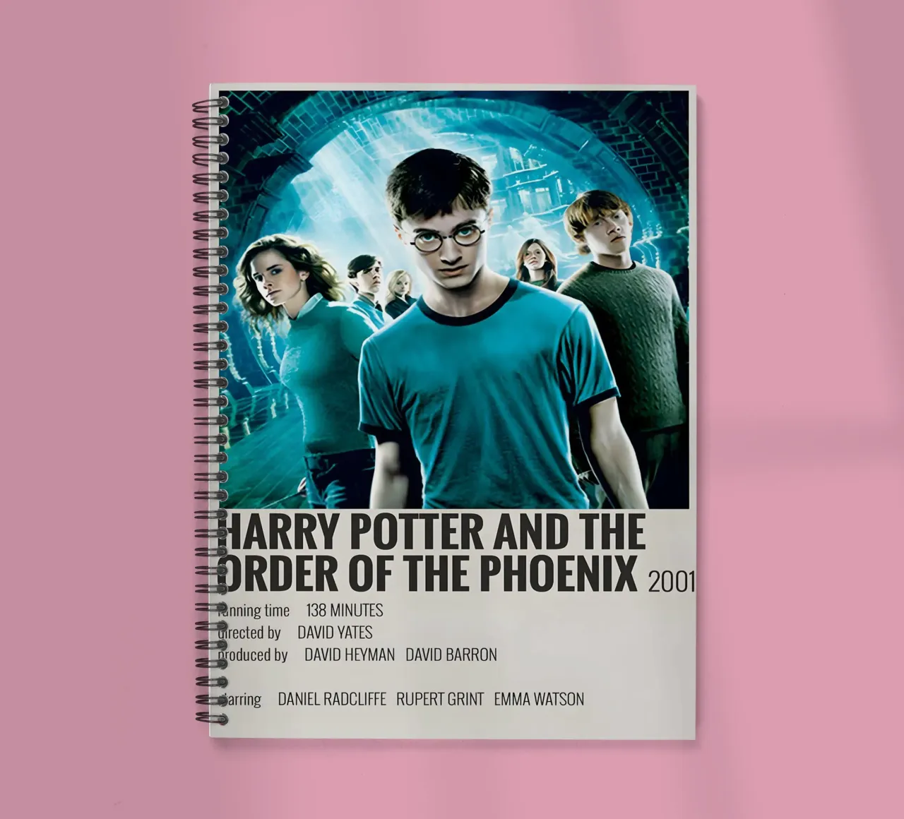 HARRY POTTER AND THE ORDER OF THE PHOENIX 2001 spiral notebook by MVFminimalist