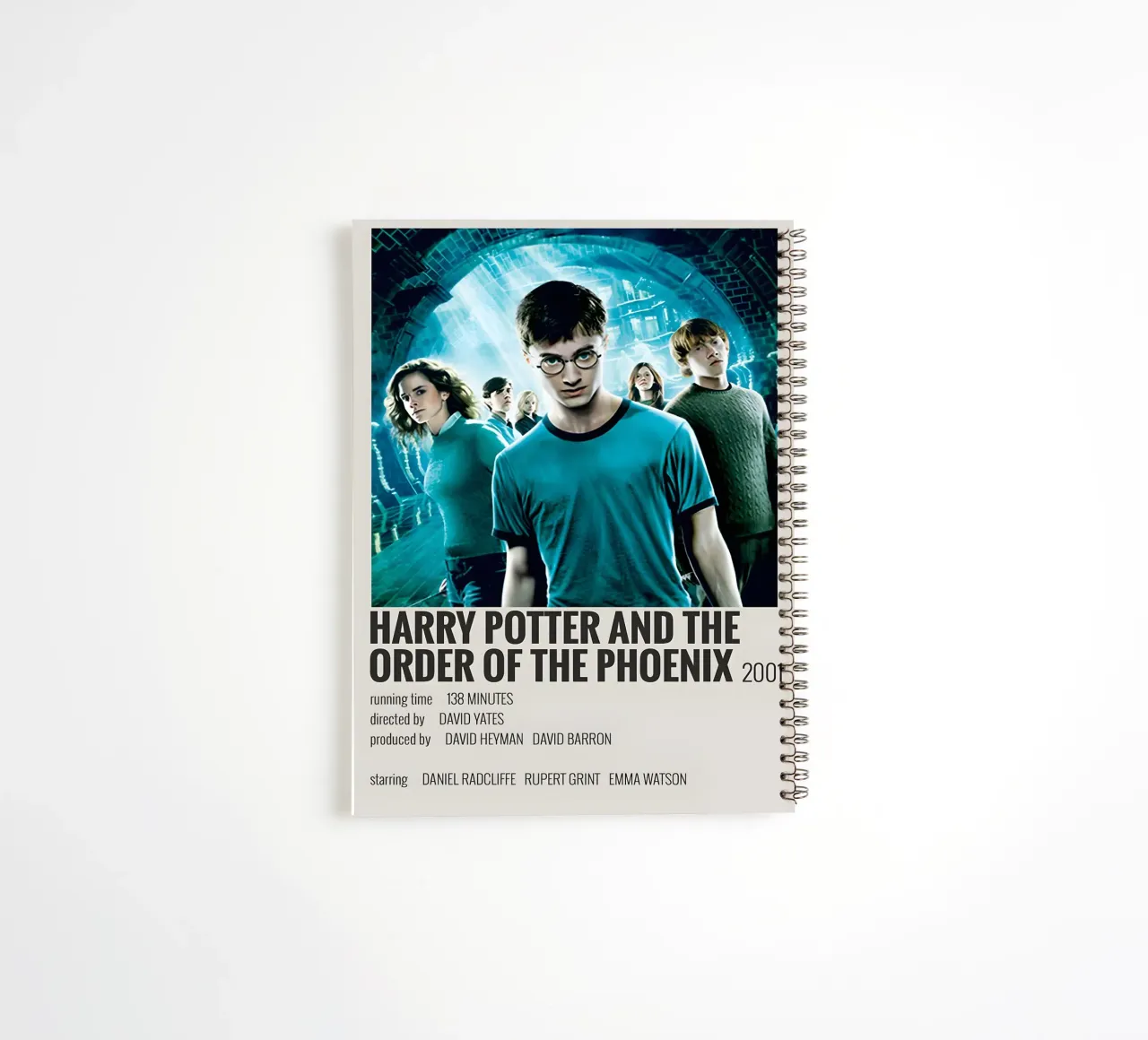 HARRY POTTER AND THE ORDER OF THE PHOENIX 2001 spiral notebook by MVFminimalist