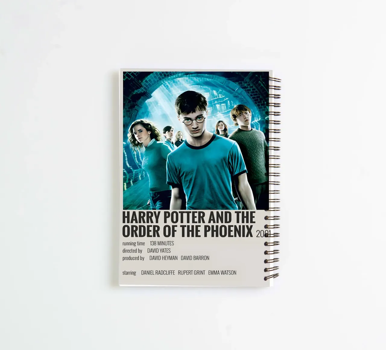 HARRY POTTER AND THE ORDER OF THE PHOENIX 2001 spiral notebook by MVFminimalist