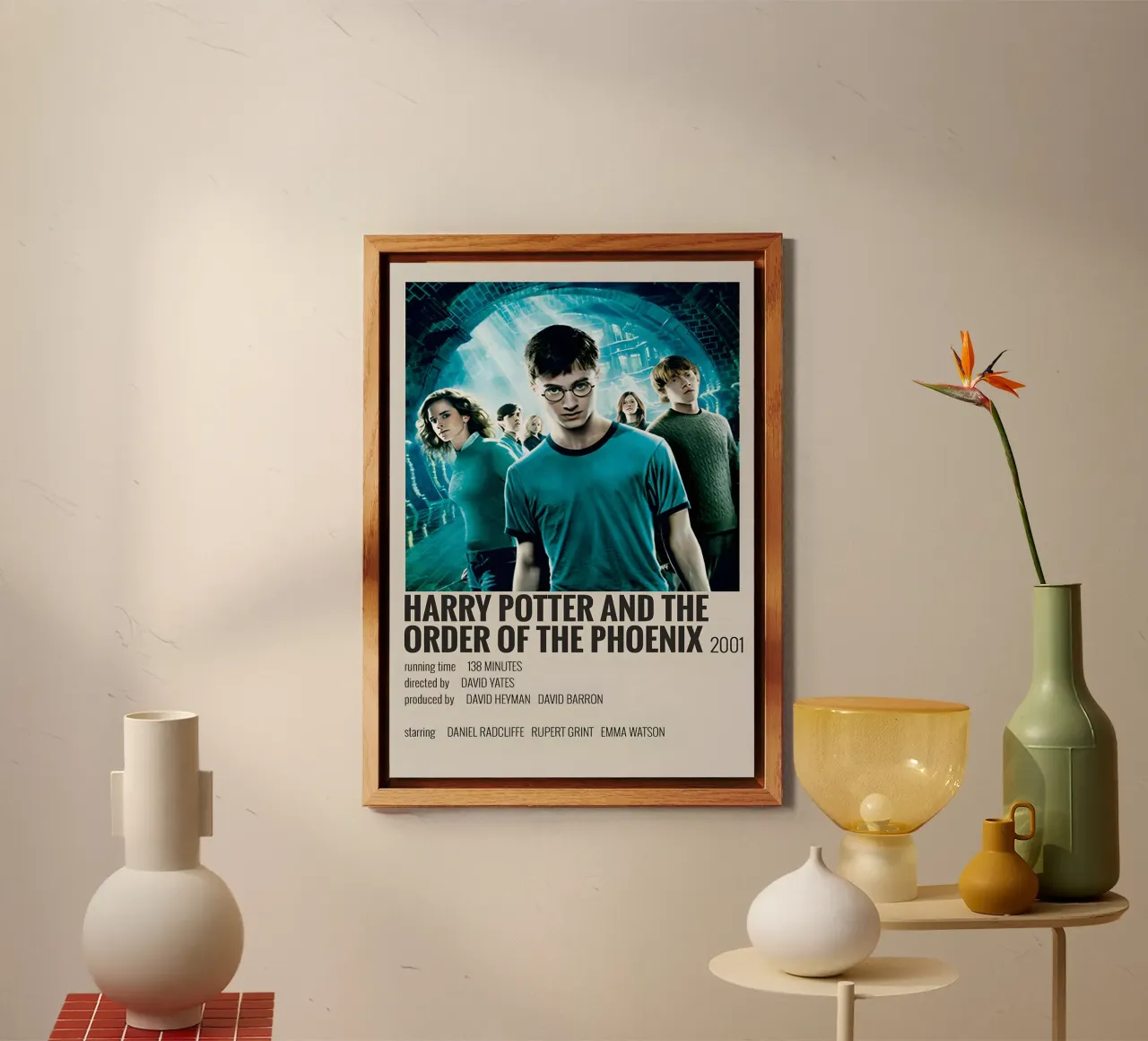 HARRY POTTER AND THE ORDER OF THE PHOENIX 2001 alluminio dibond da MVFminimalist