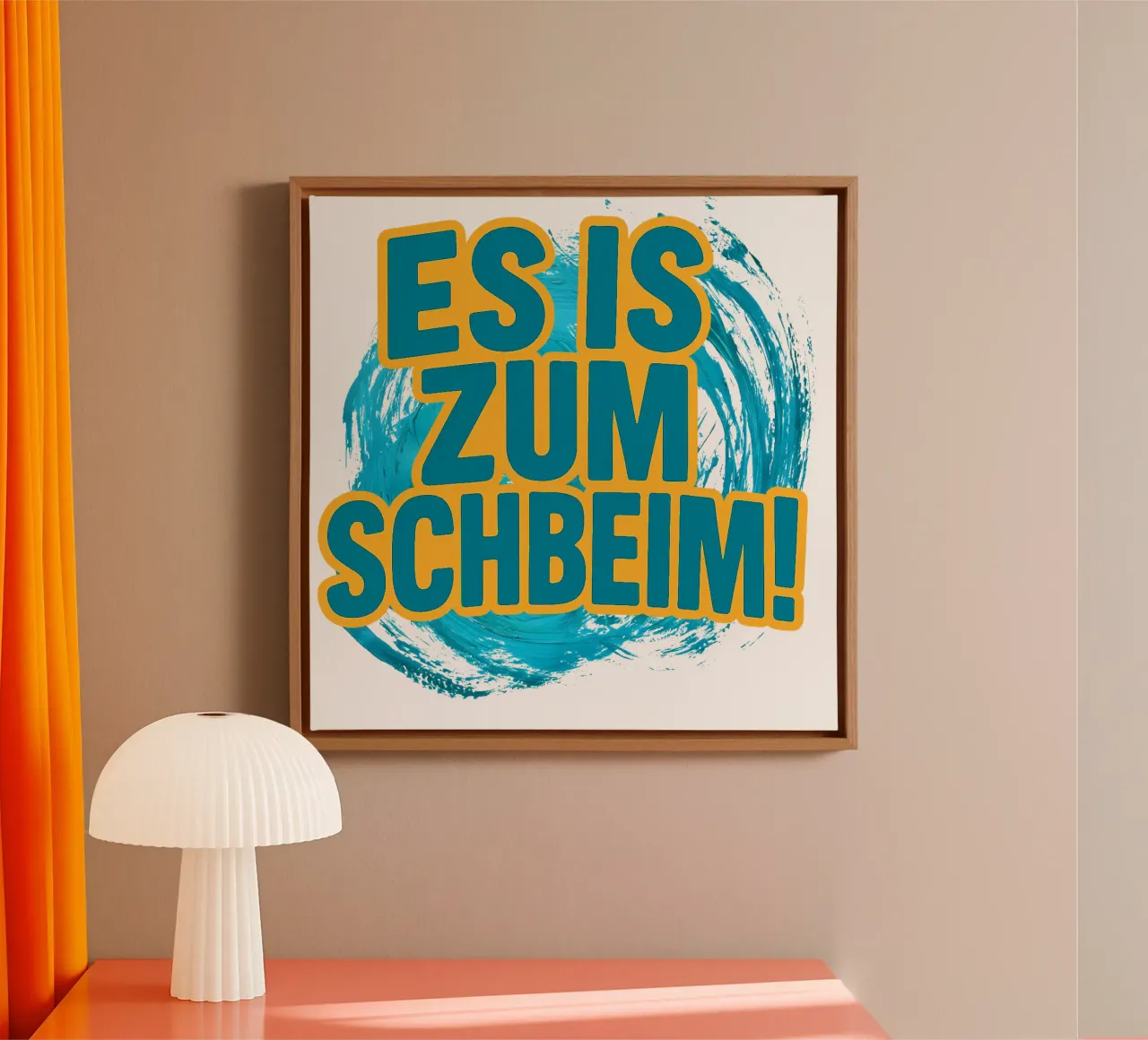 ES IS ZUM SCHBEIM! canvas met Baklijst van Vintage Van Gogh
