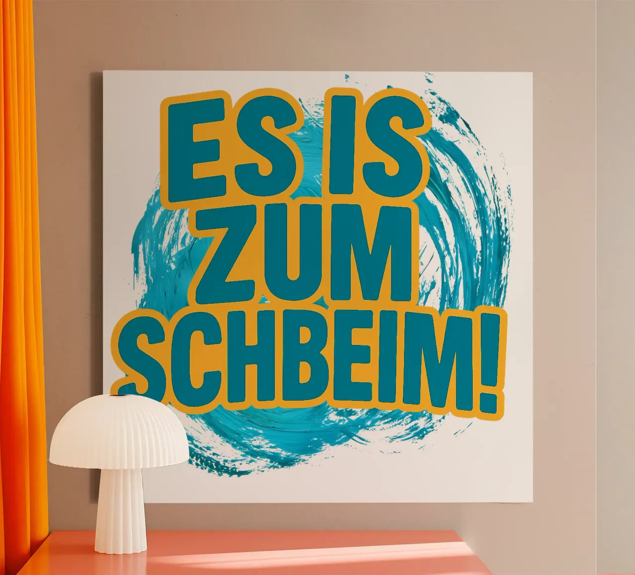 ES IS ZUM SCHBEIM! canvas met Baklijst van Vintage Van Gogh
