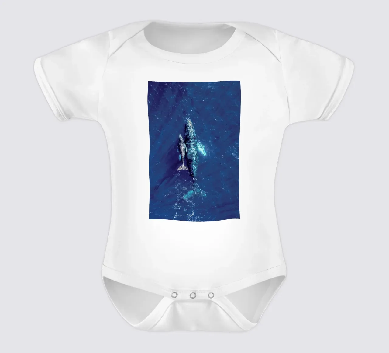 Blue short-sleeve baby romper by ROBERTO H