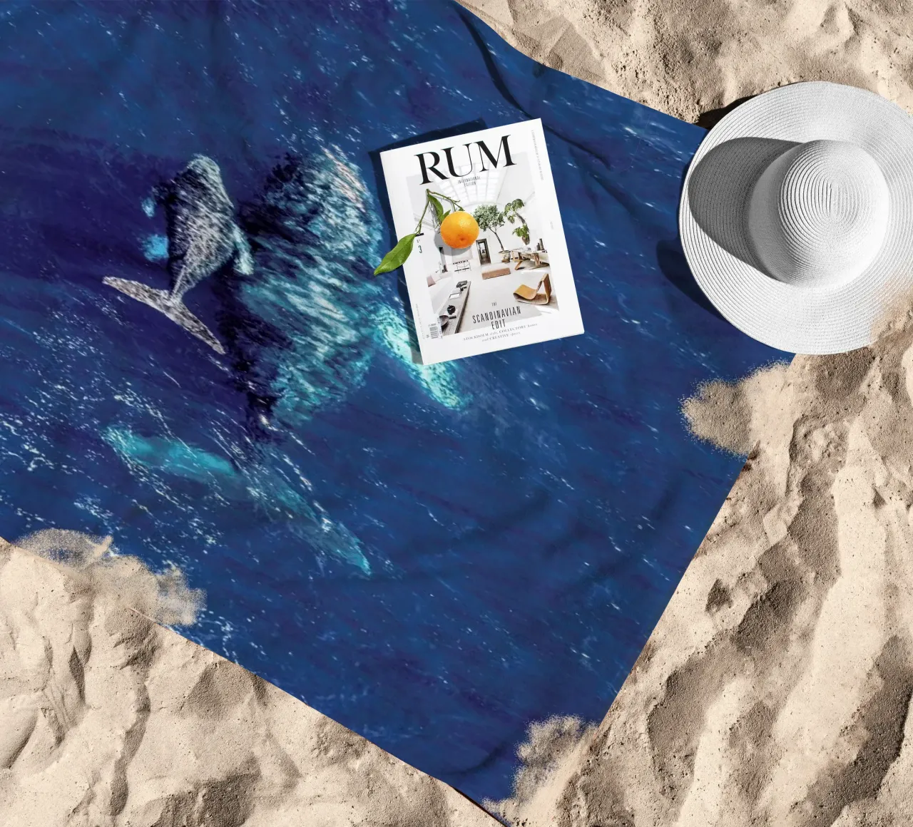 Blue beach towel by ROBERTO H