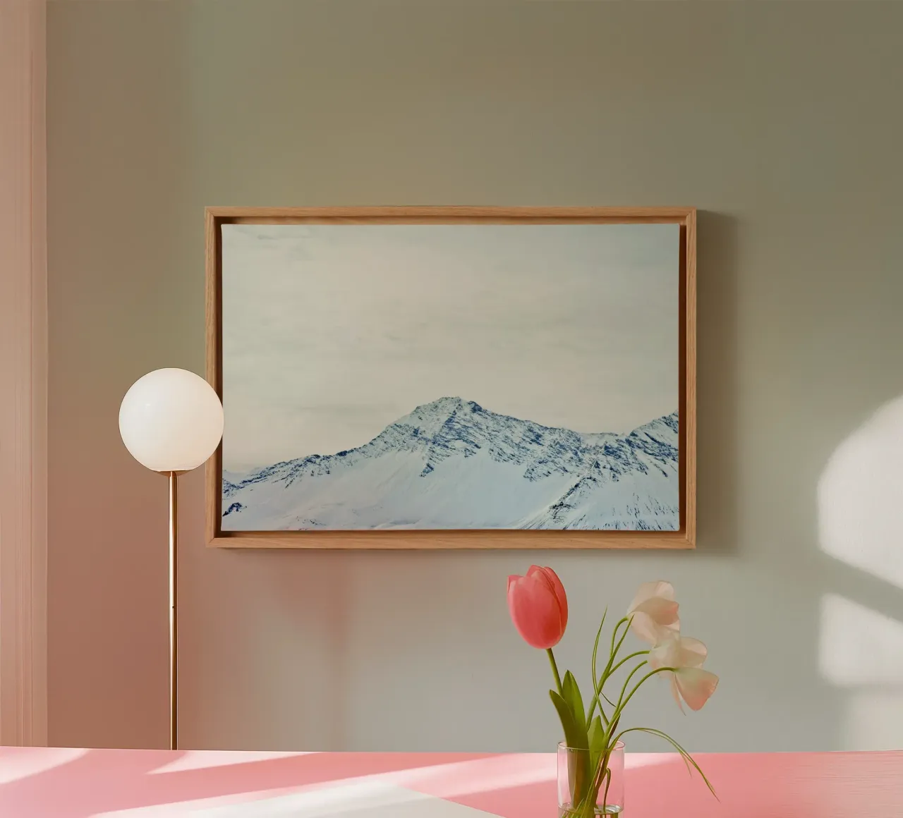 Islande Neige Montagne Sommet toile de KISSA STUDIO