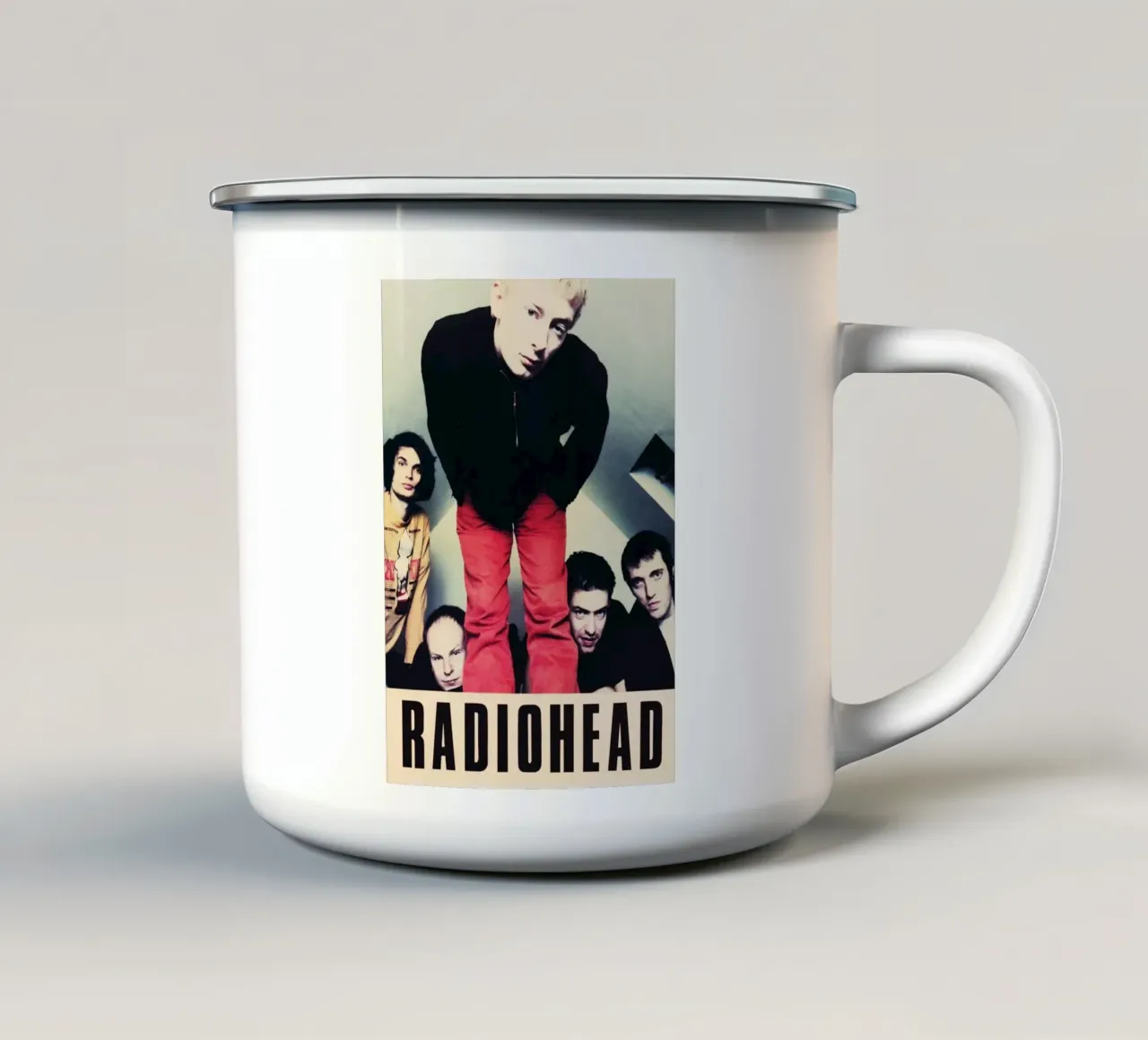 Radio Head, tazza in smalto da samoazeynt