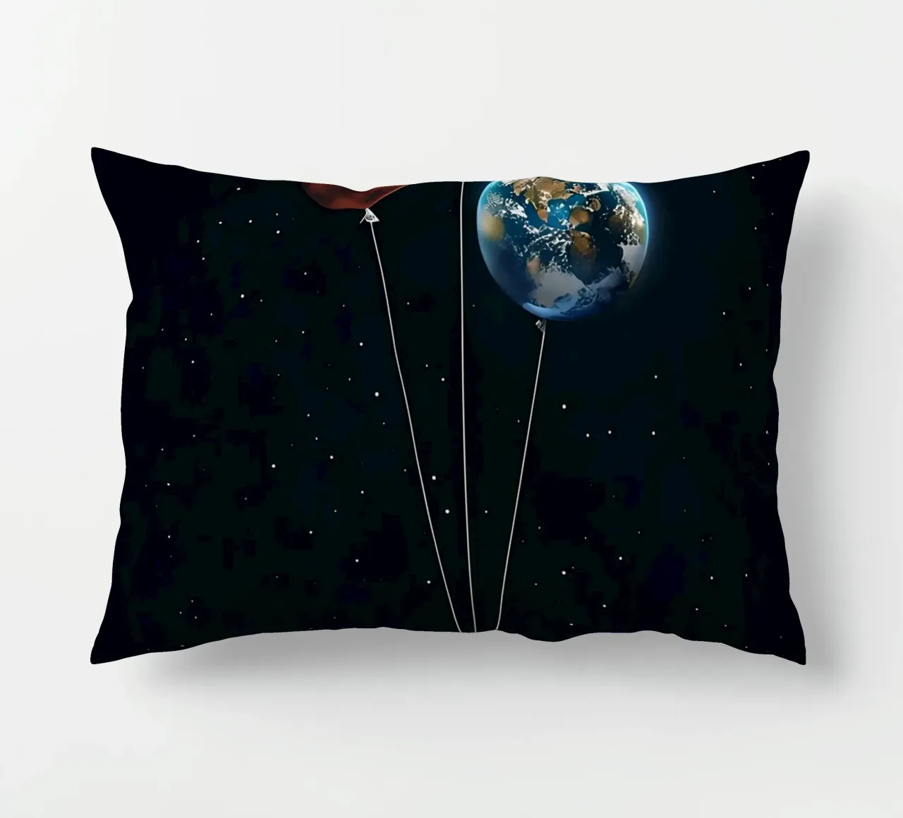 Astronaut with Planet Balloons in Space decorative cushion by 🥝 KIWI STORE
