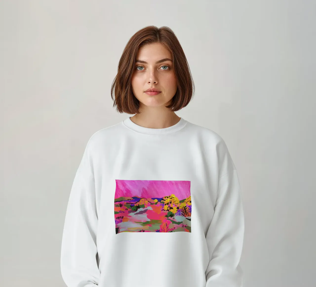 Pink Landscaspe felpa da Sonia Brittain