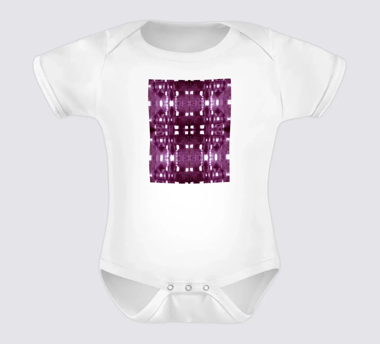 Borgogna Shibori City body neonato maniche corte da Nina May Design Studio