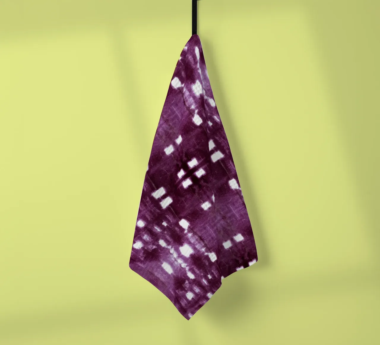 Borgogna Shibori City canovaccio da cucina da Nina May Design Studio
