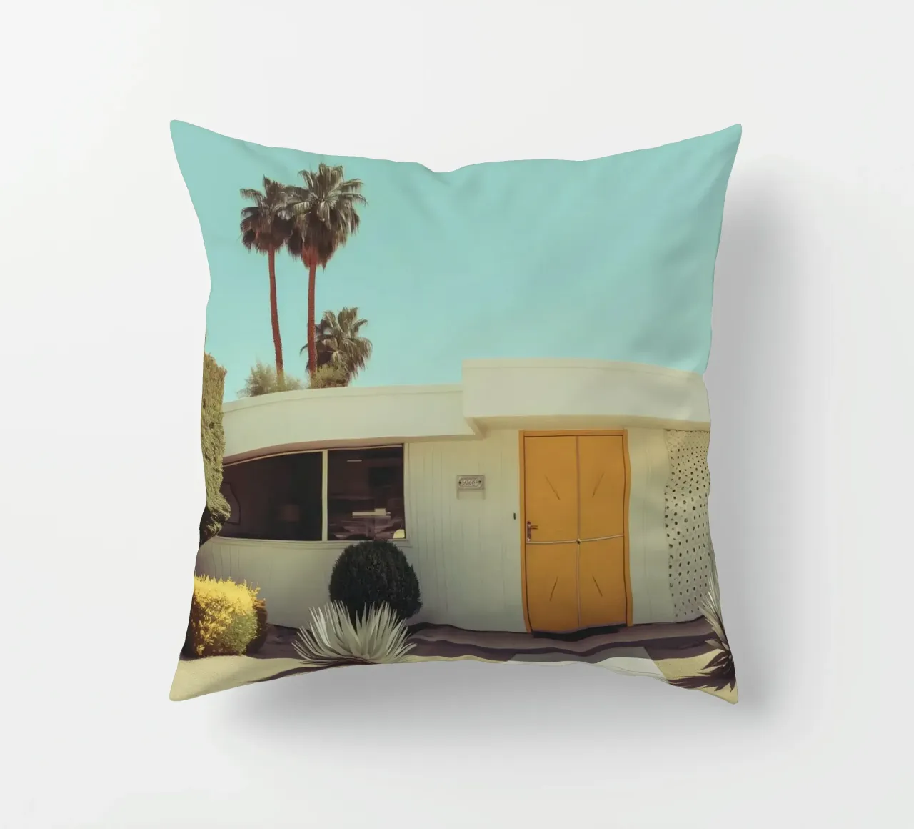 Atmosfera retrò a Palm Springs cuscino da Carinaprint