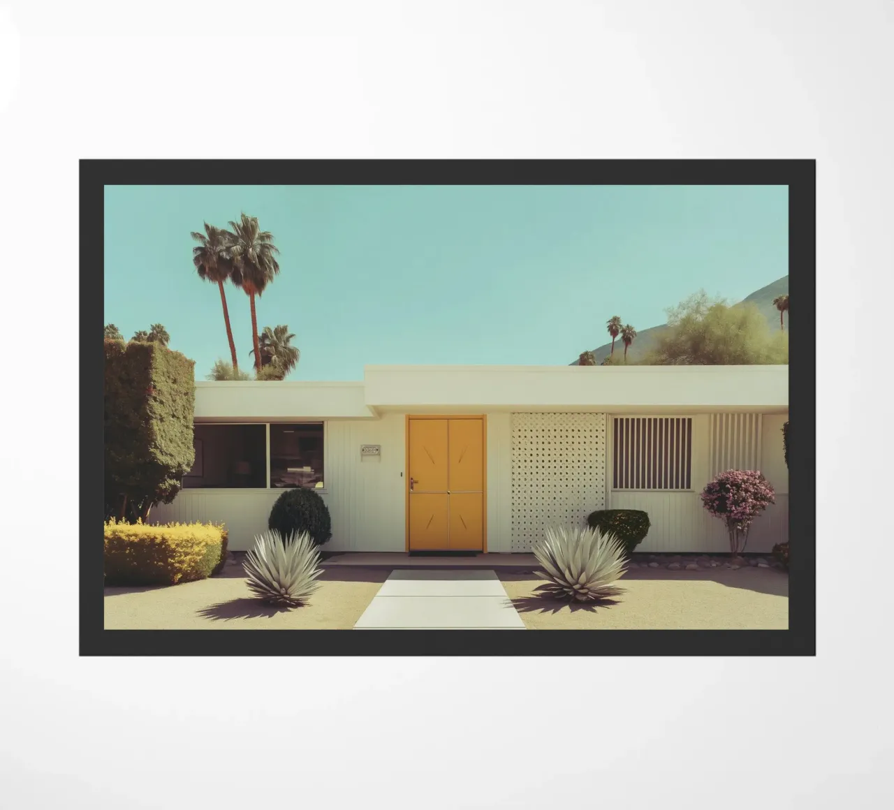 Atmosfera retrò a Palm Springs zerbino da Carinaprint