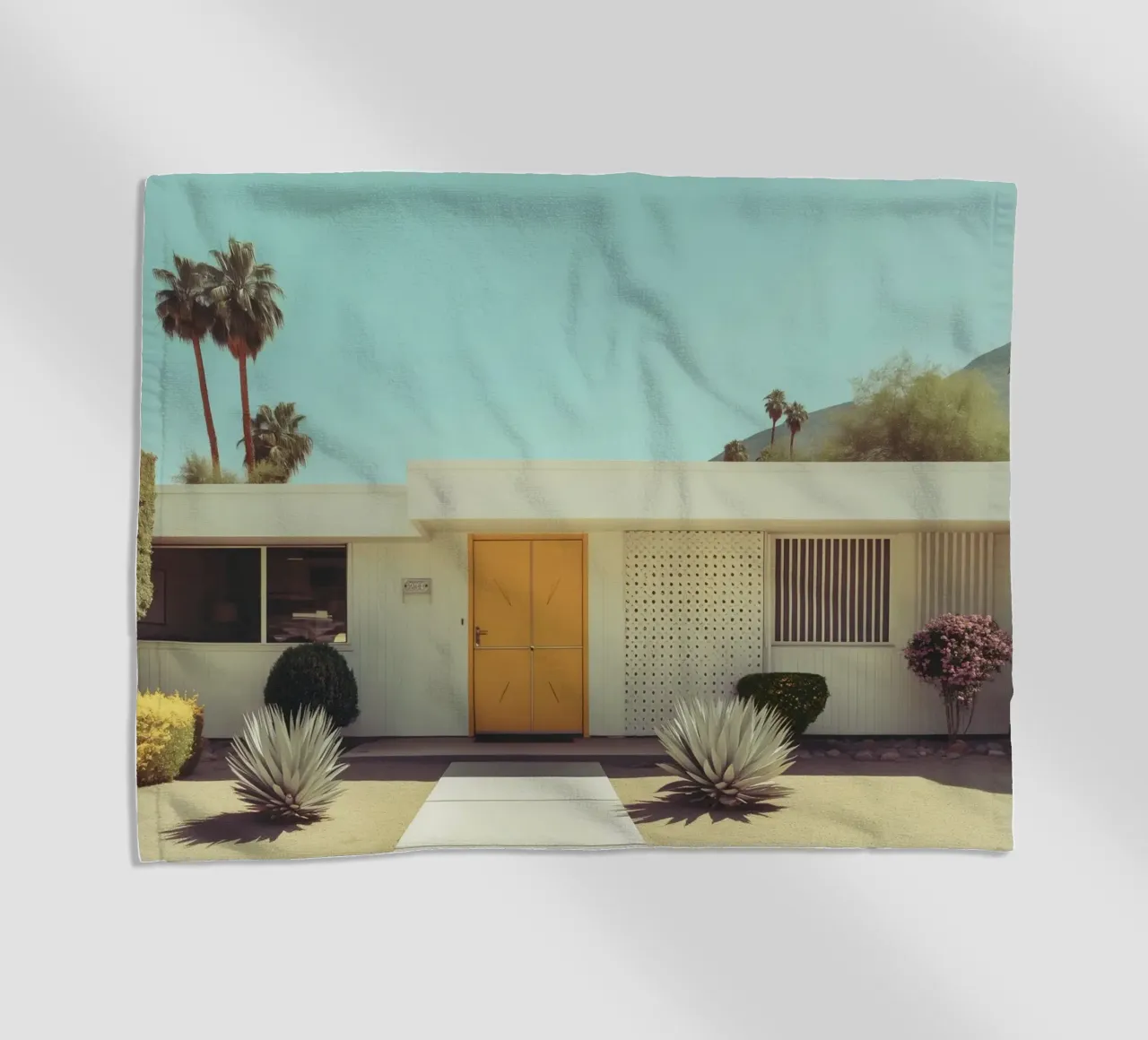 Atmosfera retrò a Palm Springs telo mare da Carinaprint