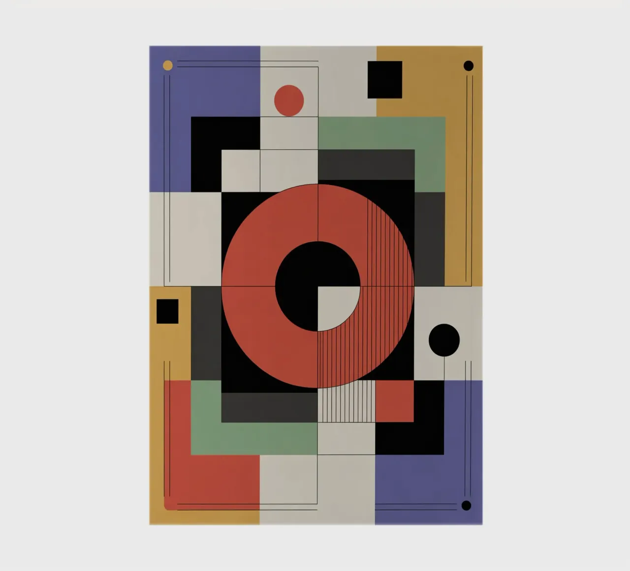 Abstrait moderne du milieu du siècle dans un style géométrique saisissant carnet de notes de THE MOTIVATED TYPE