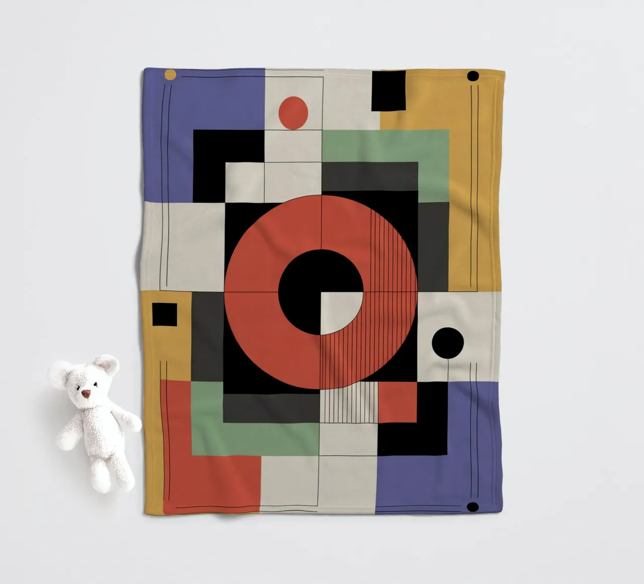 Astratto moderno di metà secolo in un sorprendente stile geometrico coperta in pile da THE MOTIVATED TYPE