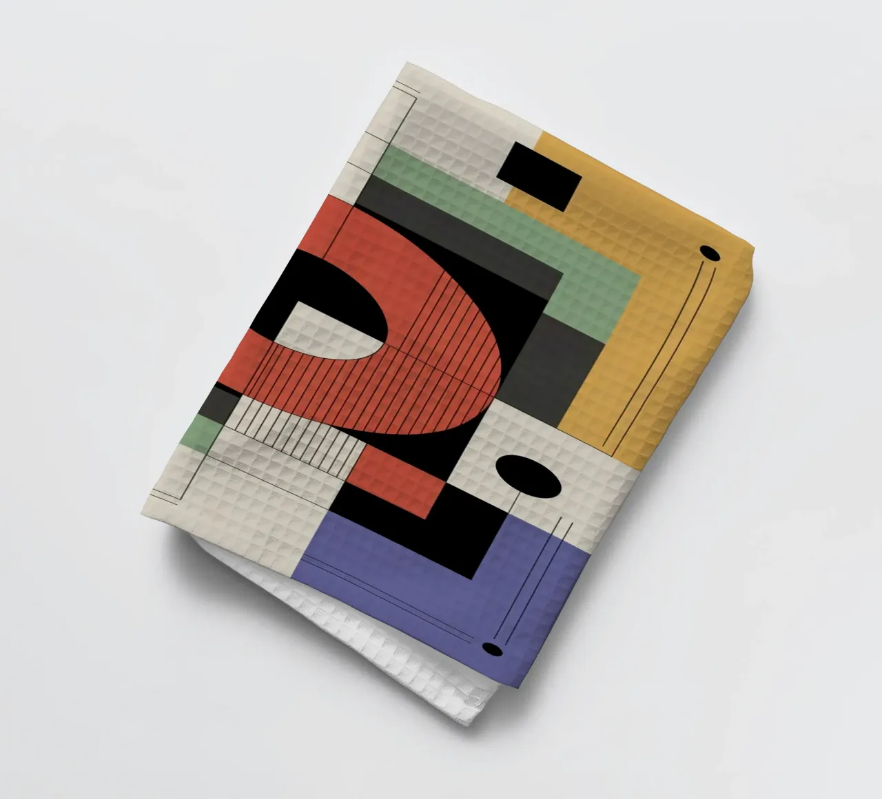 Astratto moderno di metà secolo in un sorprendente stile geometrico canovaccio da cucina da THE MOTIVATED TYPE