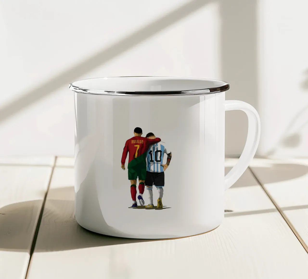Ronaldo & Messi tazza in smalto da NextPixel
