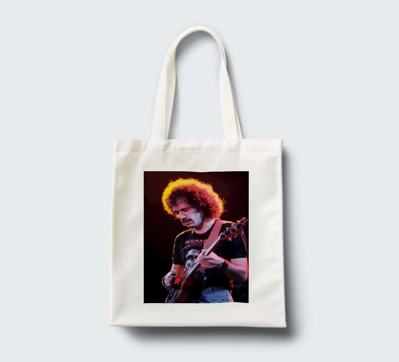 Carlos Santana borsa in juta da Low poly art