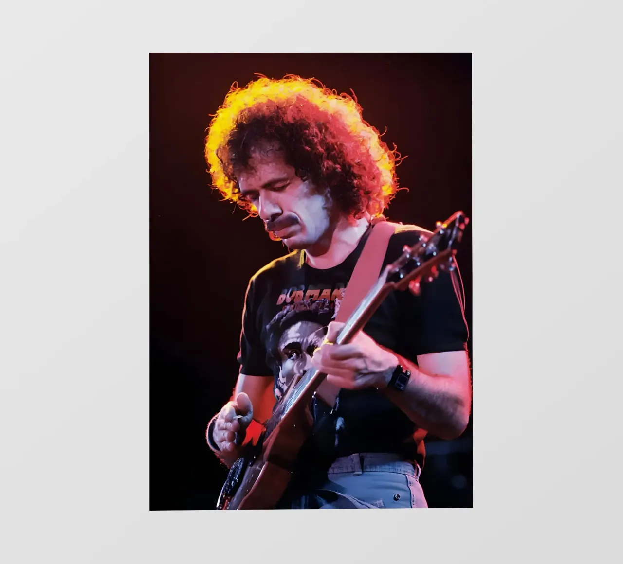 Carlos Santana pellicola backlit da Low poly art