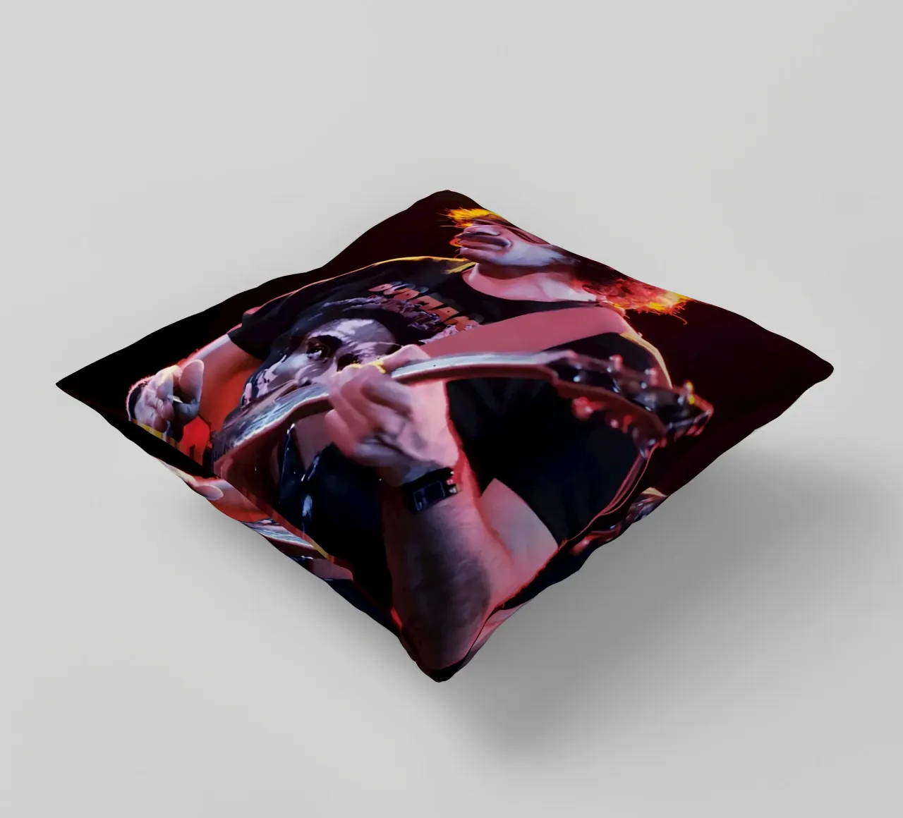 Carlos Santana cuscino da Low poly art