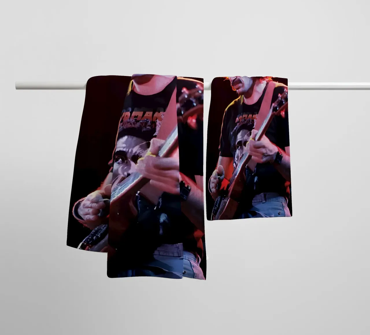 Carlos Santana asciugamano da bagno da Low poly art