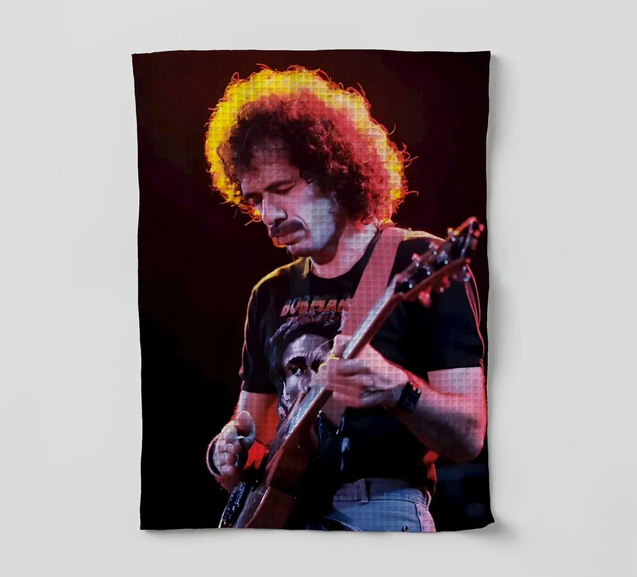 Carlos Santana canovaccio da cucina da Low poly art