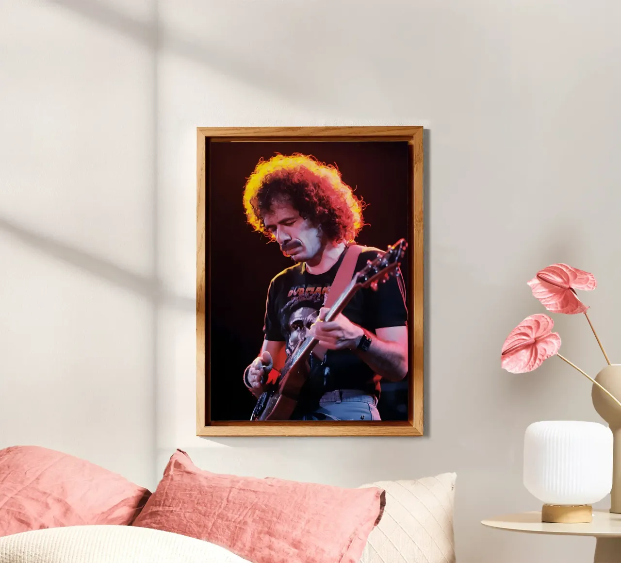Carlos Santana alluminio dibond da Low poly art