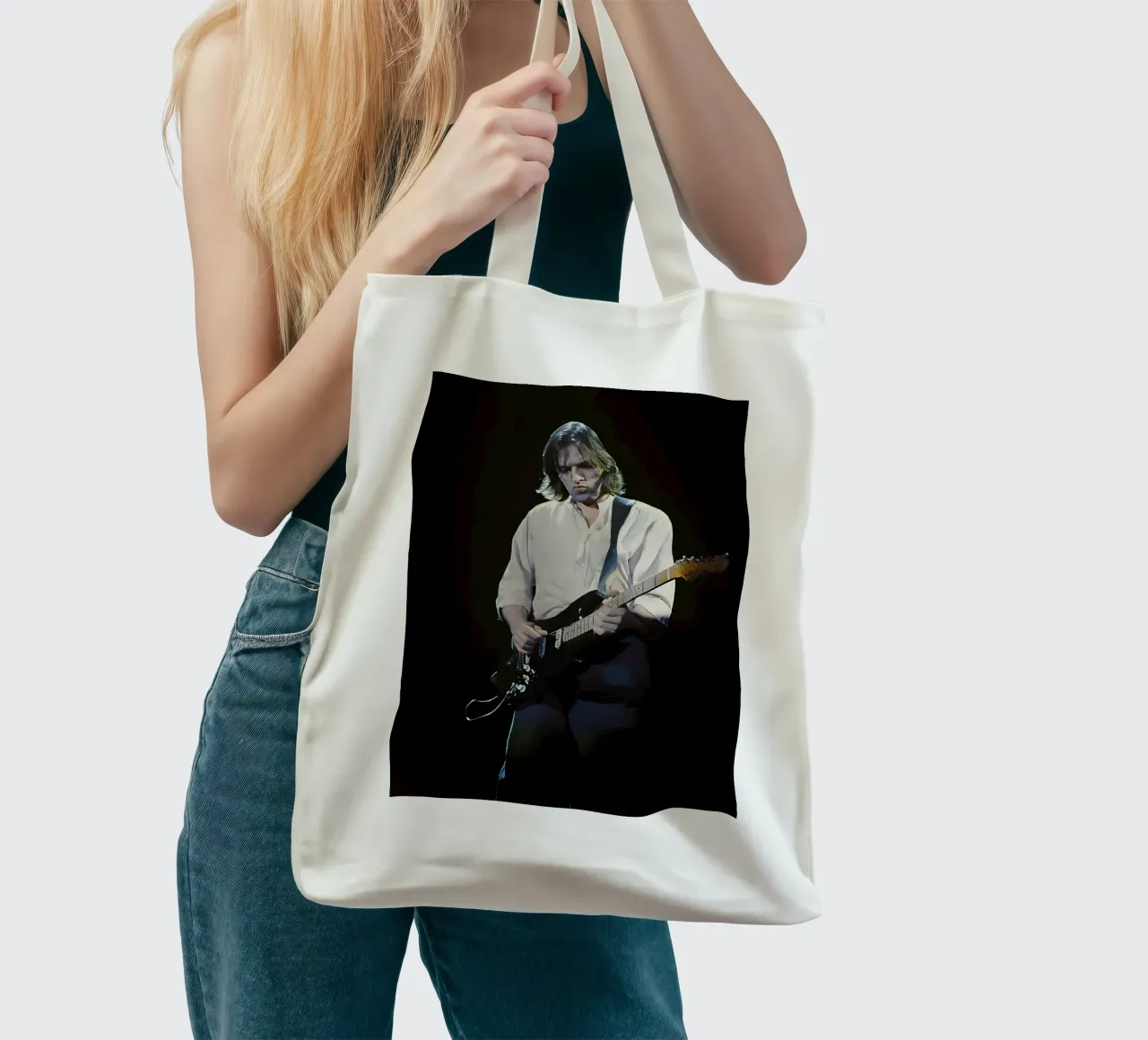 David Gilmour tote bag by Low poly art