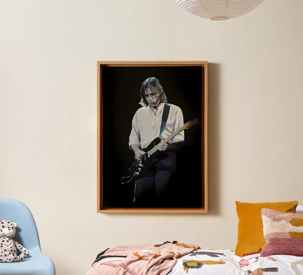 David Gilmour tela con Cornice a cassetta da Low poly art