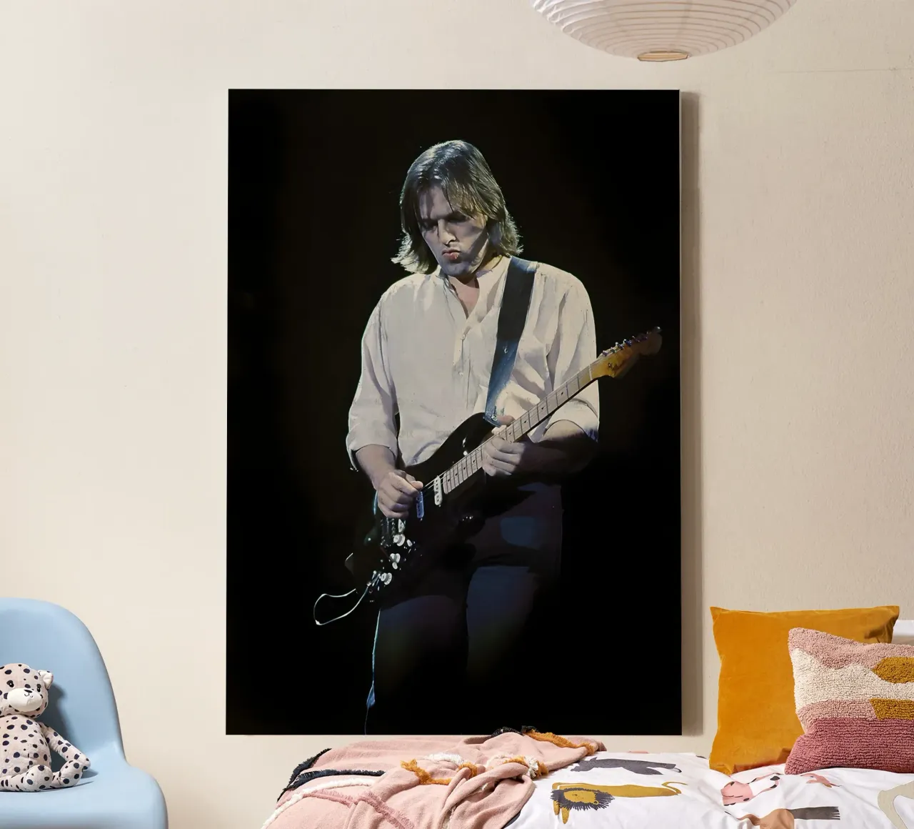 David Gilmour tela con Cornice a cassetta da Low poly art