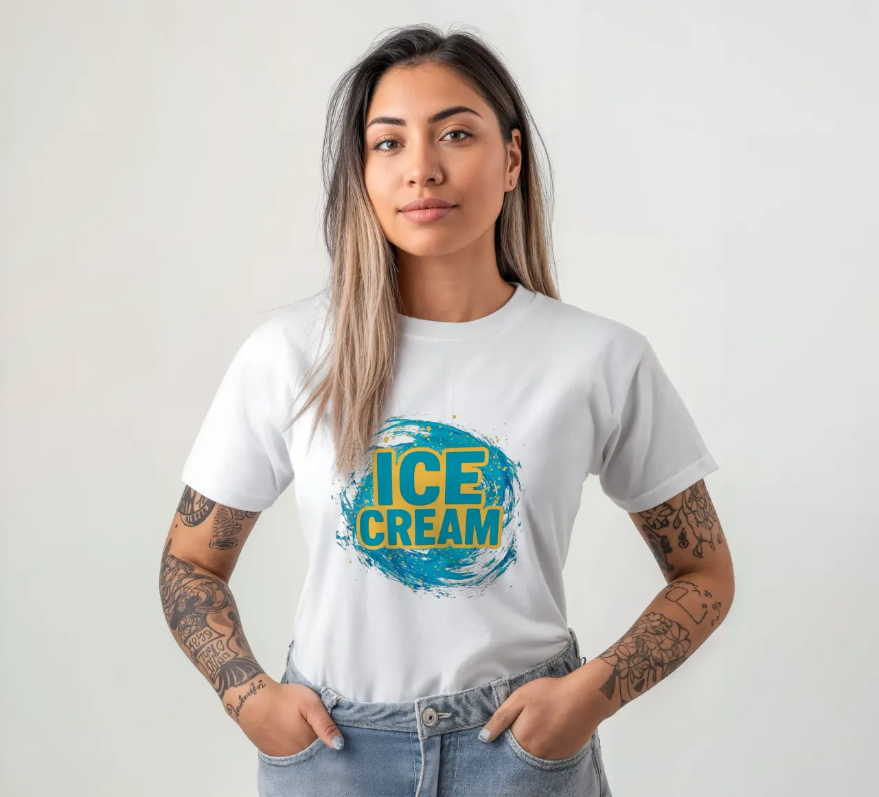 ICE CREAM t-shirt da Vintage Van Gogh