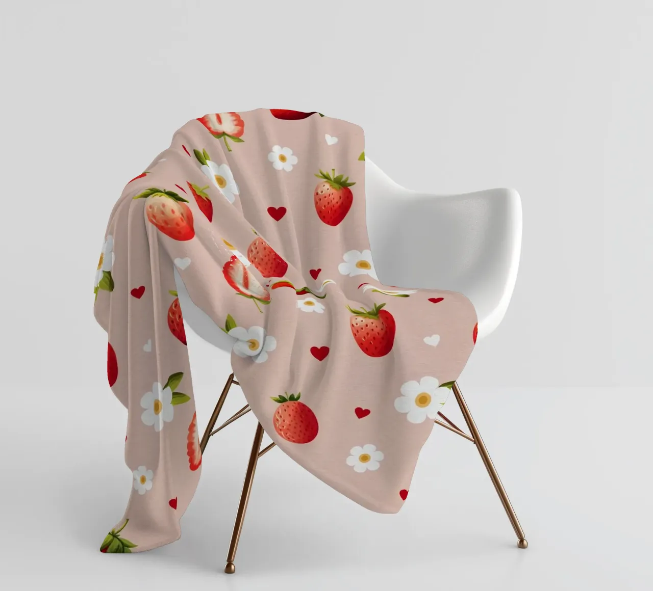 Strawberries II coperta in pile da Vivi Nicolin