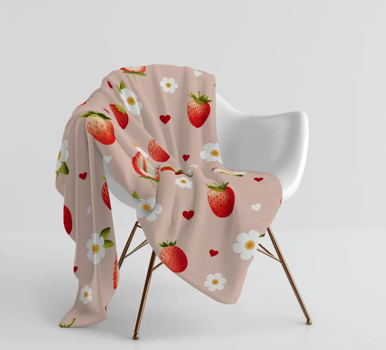 Strawberries II coperta in pile da Vivi Nicolin