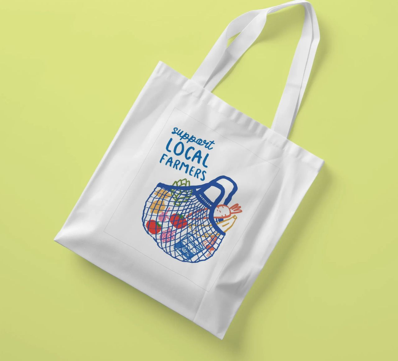 Support Local Farmers borsa in juta da ramosashop