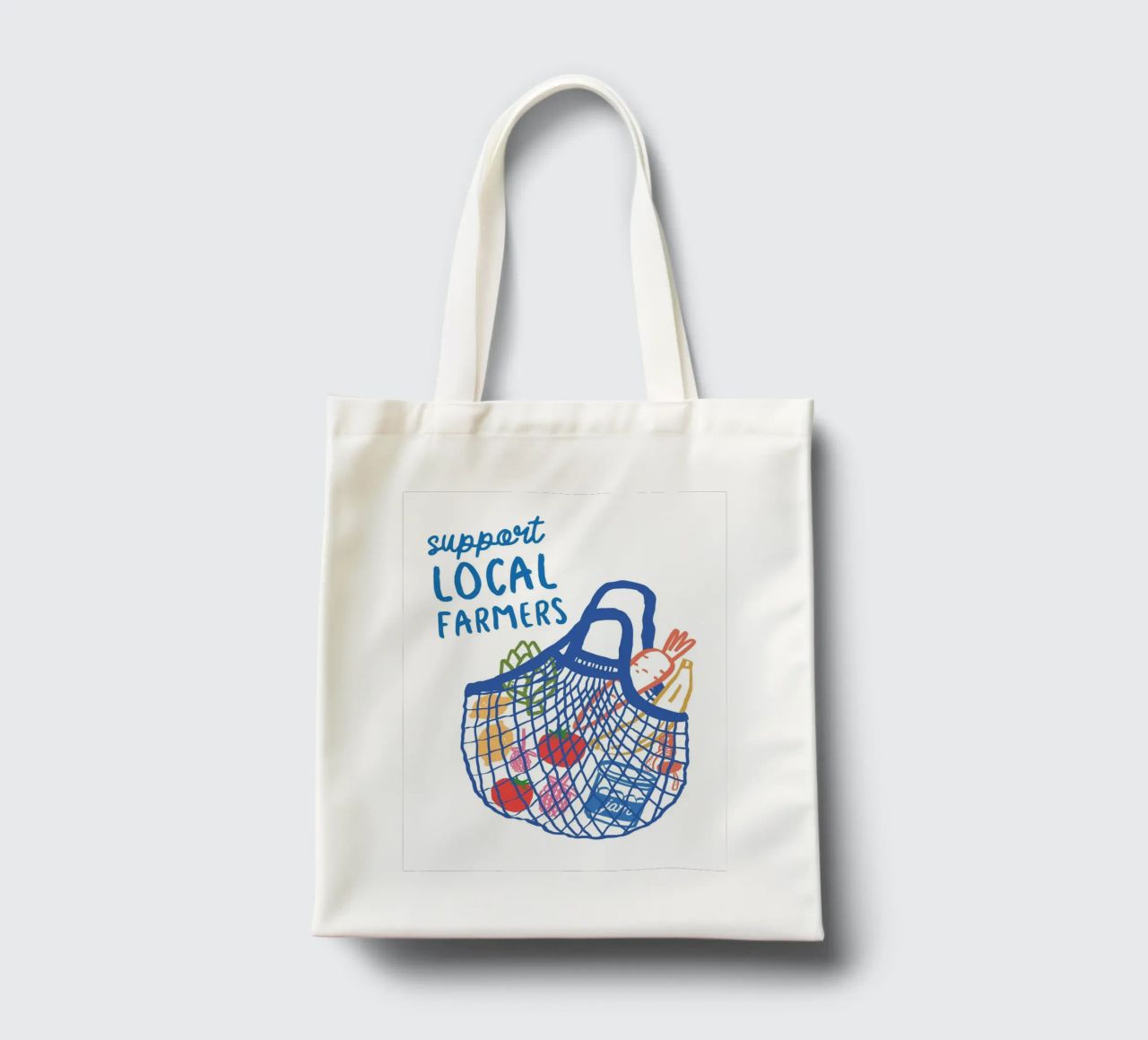 Support Local Farmers borsa in juta da ramosashop